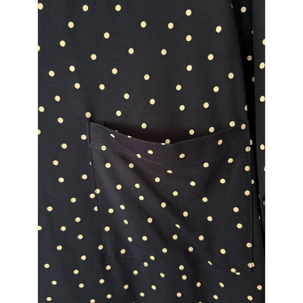 St. John’s Bay Polka Dot T Shirt Dress V Neck Navy Plus 3X - Picture 4 of 11